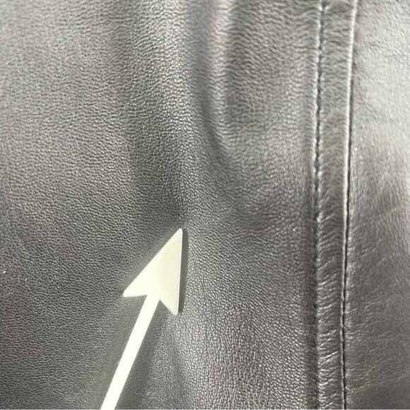 PENDLETON Vest Vintage Black 100% Leather Zip Up Red Fleece Interior Size Small - Picture 8 of 13